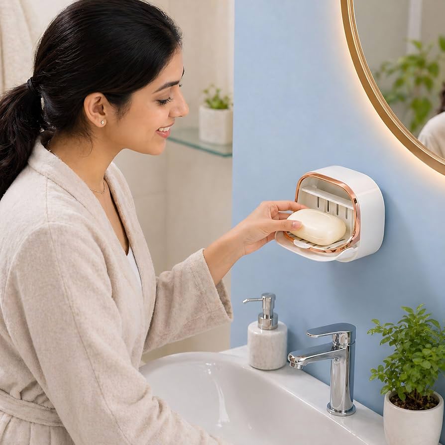Soap Holder for Shower Wall, Soap Dish for Shower/Kitchens/Bathroom