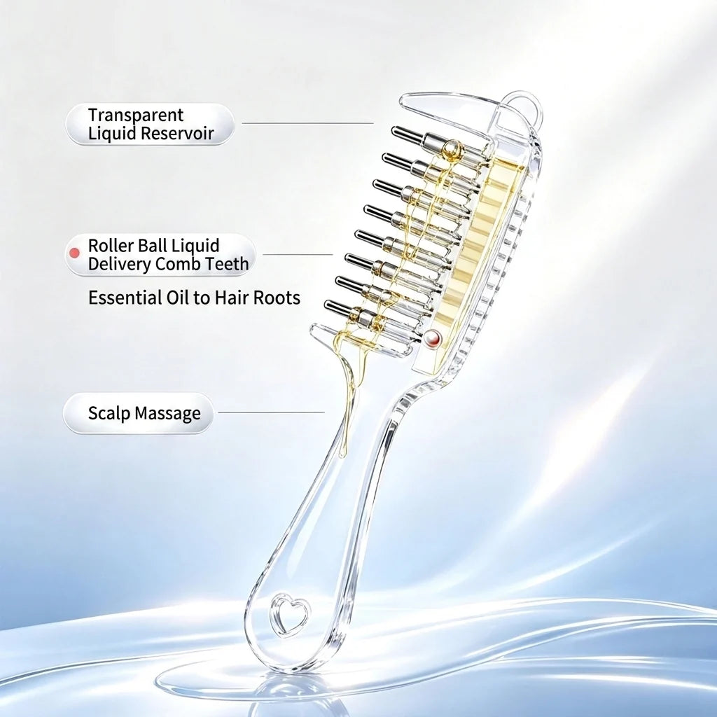 Refillable Hair Oil Comb