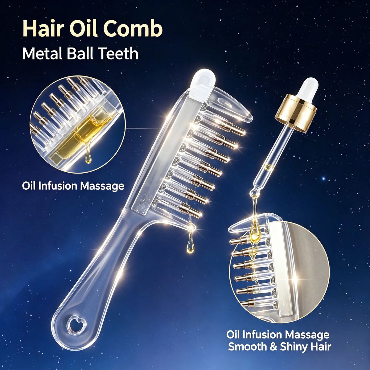 Refillable Hair Oil Comb