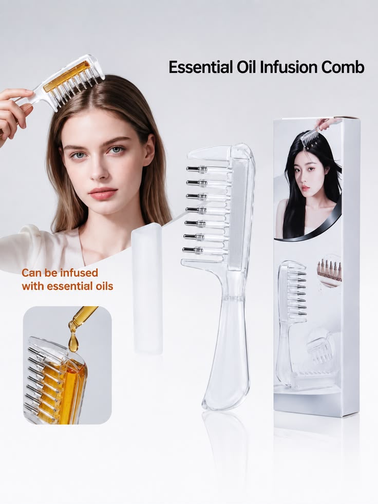 Refillable Hair Oil Comb