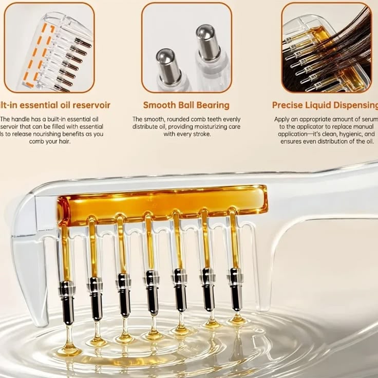 Refillable Hair Oil Comb